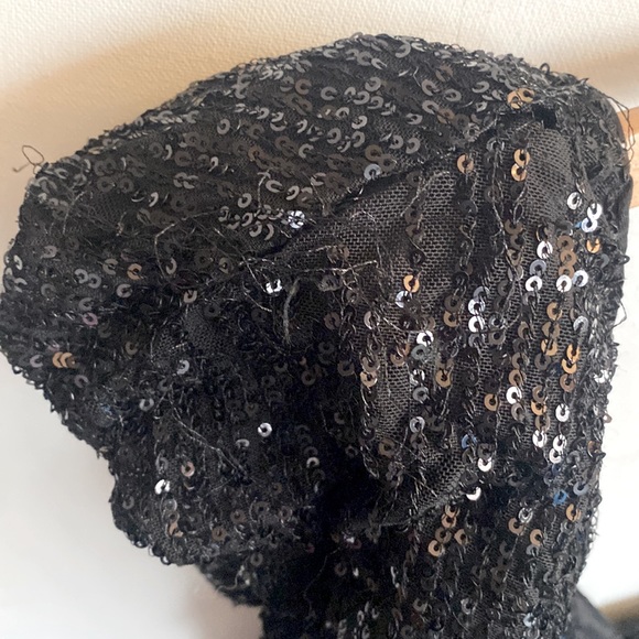 (A2) elle zeitoune Marla Sequin Black Mini Dress, Size Small - Picture 8 of 16